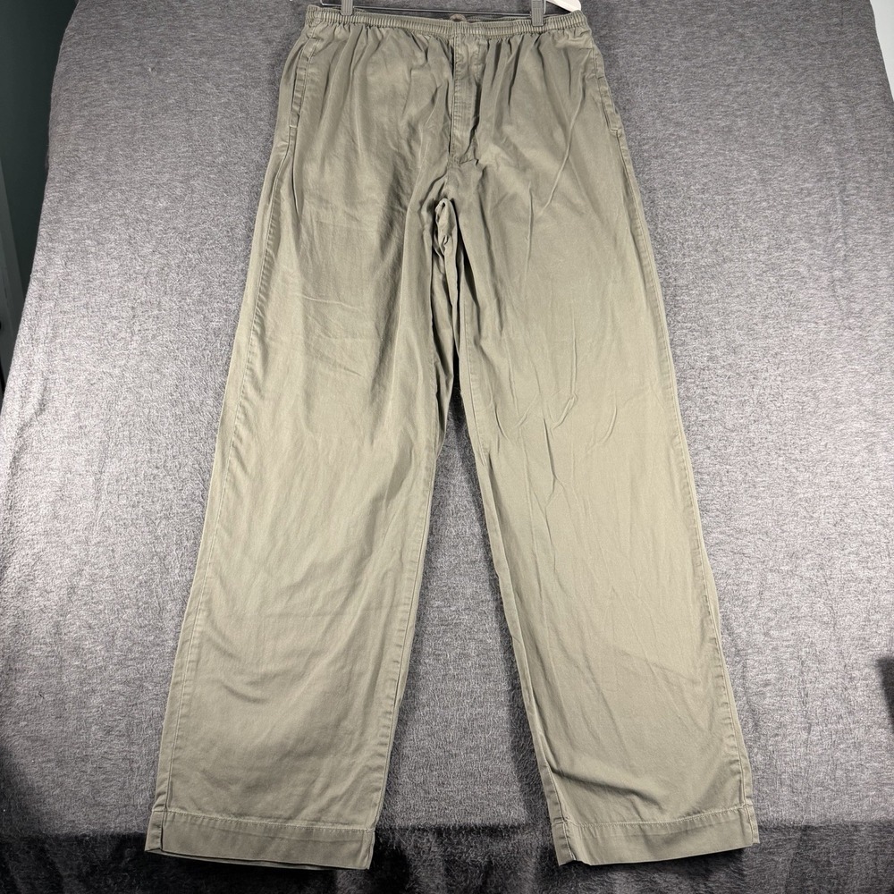 Polo Ralph Lauren Pants Men's XL Green/gray Pull On Zipper Pockets Drawstring